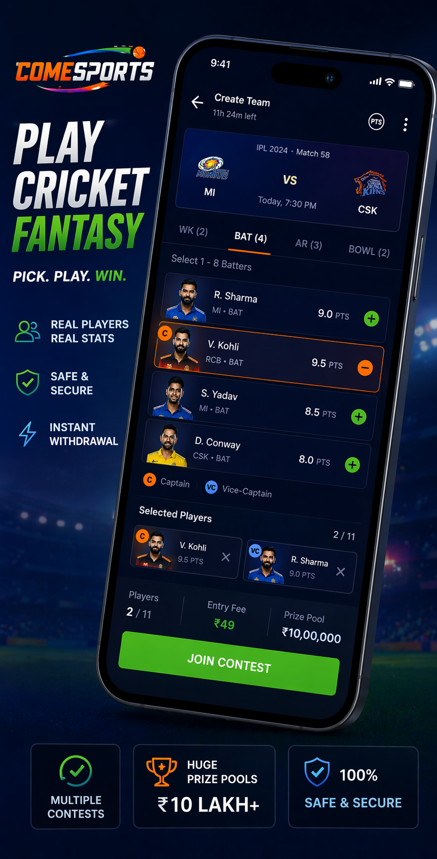fanmojo11 cricket lineup planning
